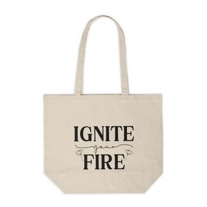 Ignite Your Fire Positivity Custom Canvas Tote Bag
